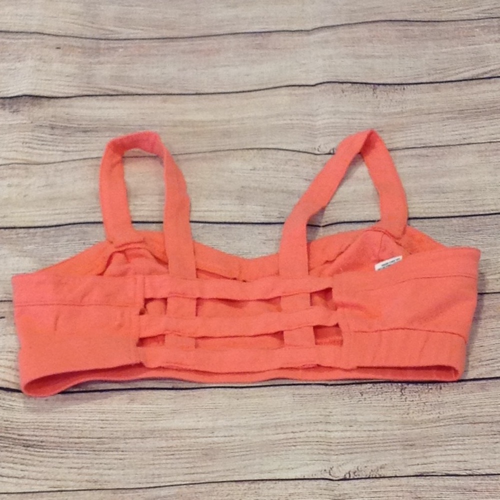 American Eagle ORANGE/PEACH CROP TOP, size small. - Picture 2 of 2